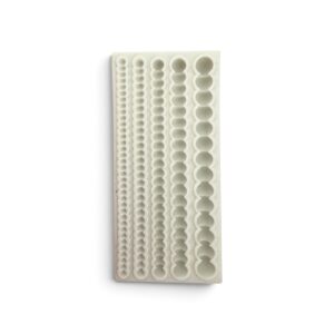 Silicone mold with beading wire /ring straps / bands for along settings etc.