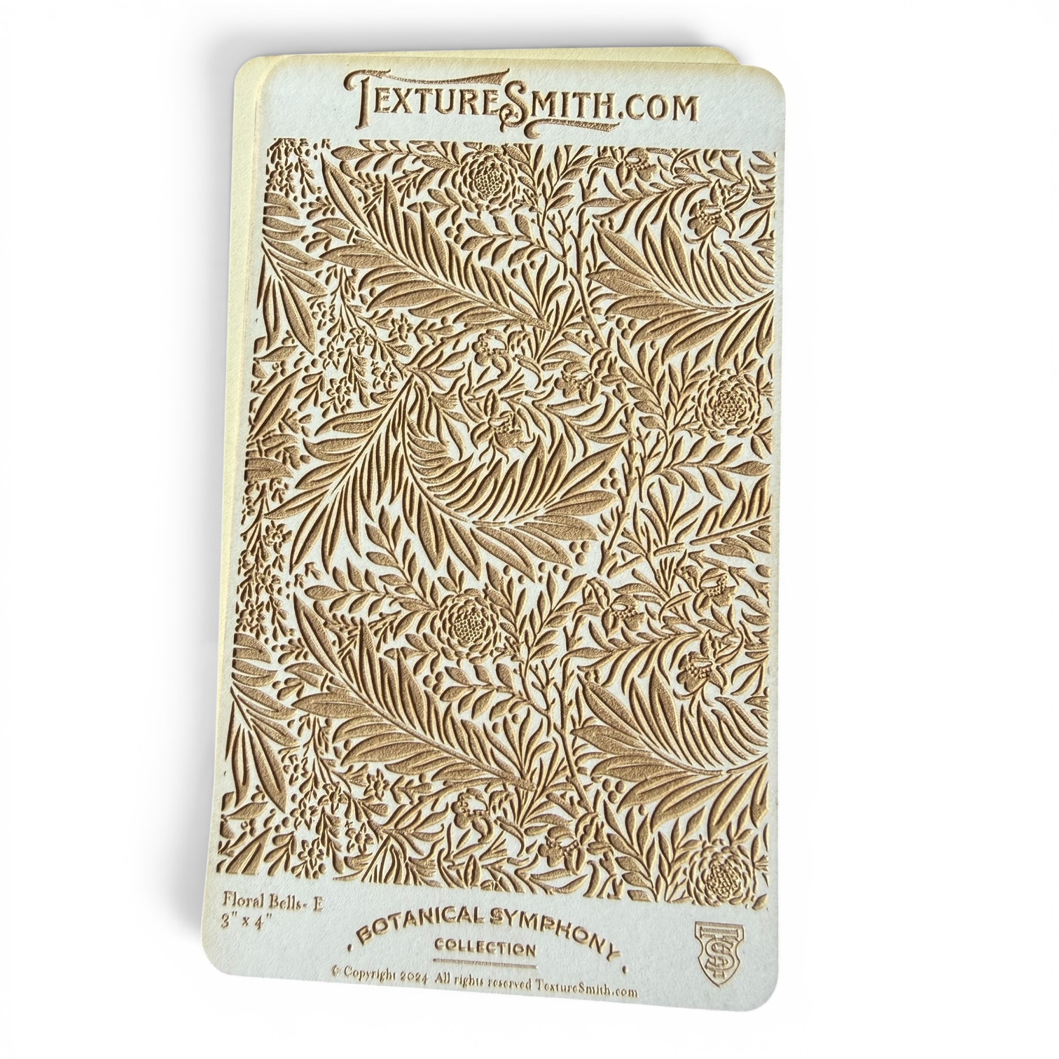 TextureSmith textuurpapier voor het aanbrengen van texturen in polymeerklei, zilverklei, koperklei, bronsklei etc.