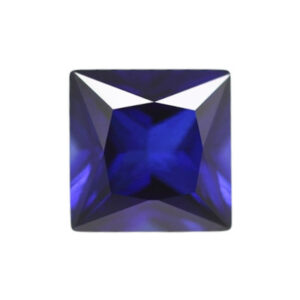 5xA kwaliteit vierkante zirconia, donkerblauw, 8 mm, facetten geslepen, niet hittebestendig, voor sieraden maken.