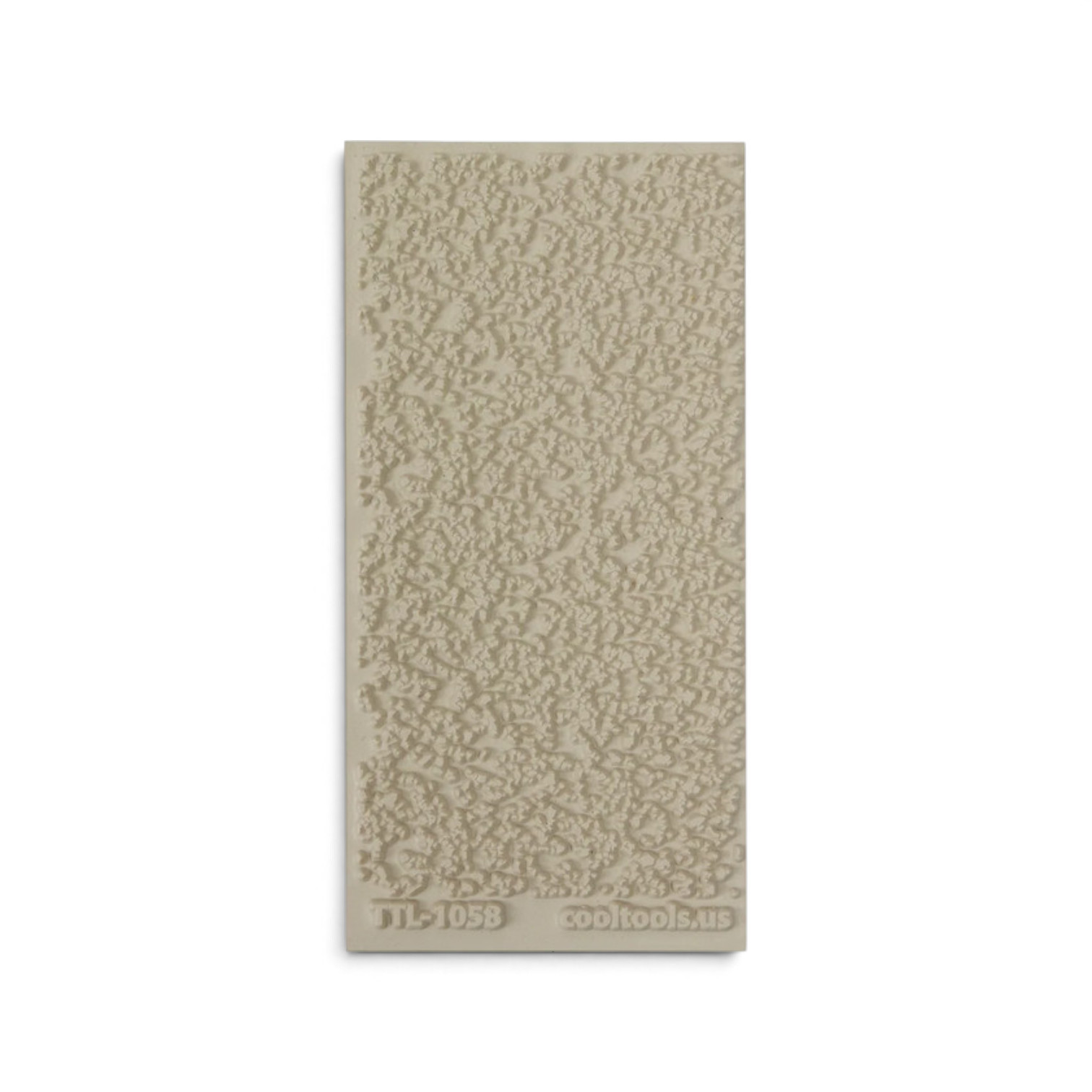 Rubberen textuurmatje Terrazzo 5 x 10 cm van Cool Tools voor het maken van texturen in zilverklei, metaalklei, polymeerklei en andere kleisoorten.