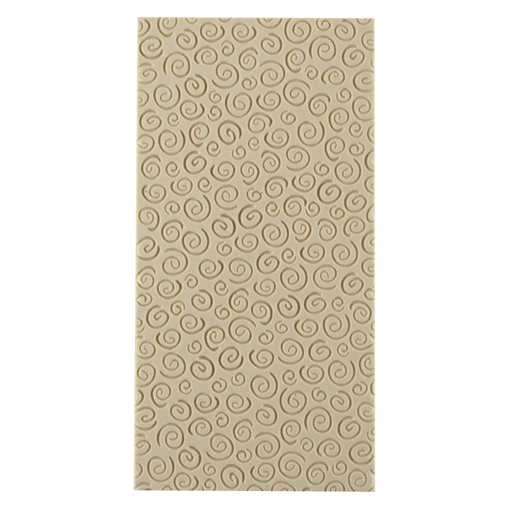 Textuurmat Rubber 5*10 cm Spirals Mini Embossed 121